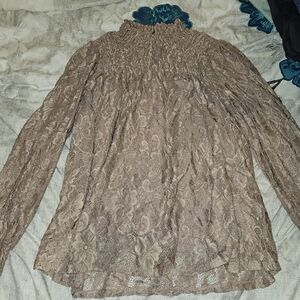 Lace long sleeve shirt
